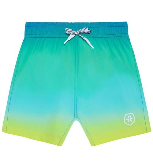 Color Kids Badeshorts - Coronet Blue m. Magisk Print