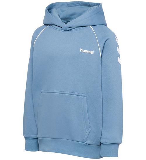 Hummel Hættetrøje - hmlJR Loose Chevron Hoodie - Faded Denim