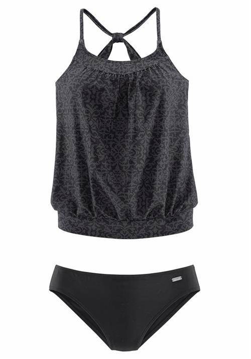VENICE BEACH Tankini  mørkegrå / sort