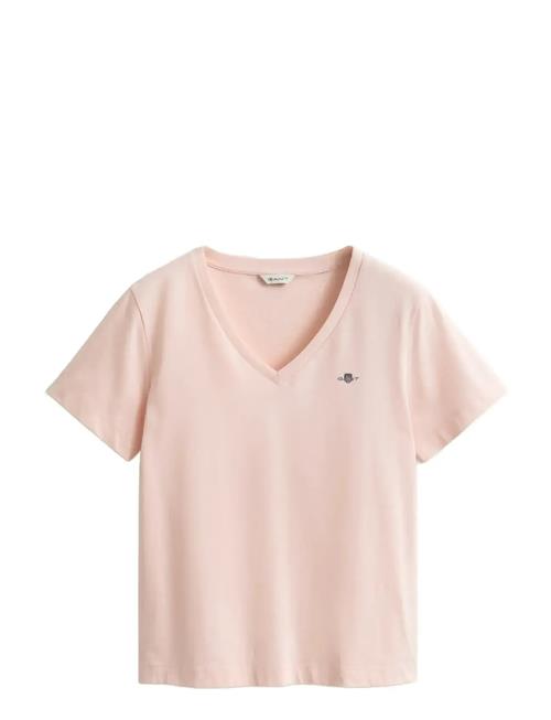 Se GANT | Reg Shield Ss V-Neck T-Shirt | S hos Booztlet