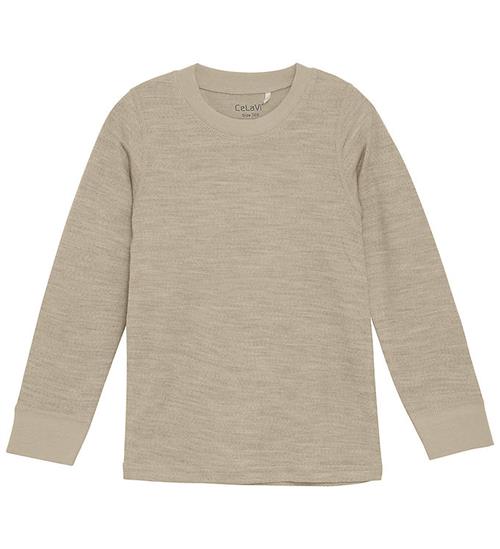 CeLaVi Bluse - Uld - Savannah Tan