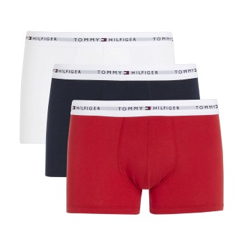 Tommy Hilfiger 3P Signature Essential Cotton Trunk Rød/Blå bomuld X-Large Herre