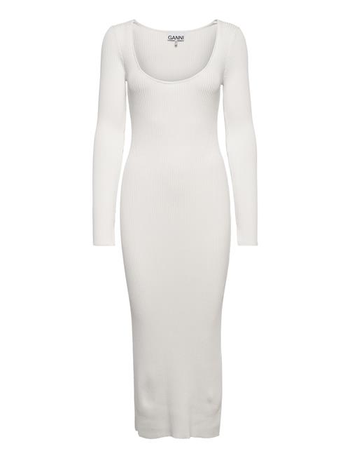 Ganni | Long Sleeve Low Roundneck Slim Dress | L