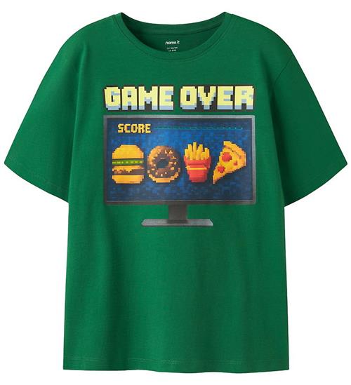 Name it T-shirt - NkmVoto - Verdant Green/Game Over