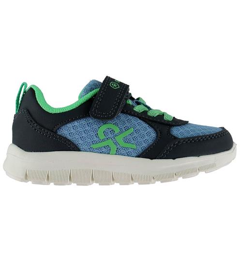 Color Kids Sko m. Velcro - Cerulean