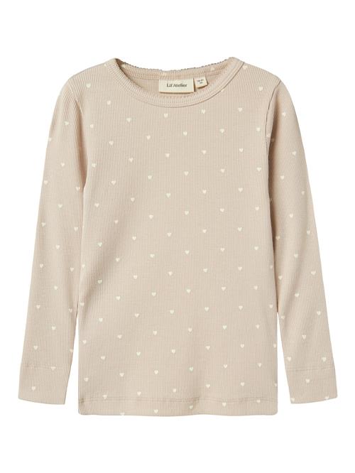 Lil'Atelier Bluser & t-shirts 'NMFGago'  greige / hvid