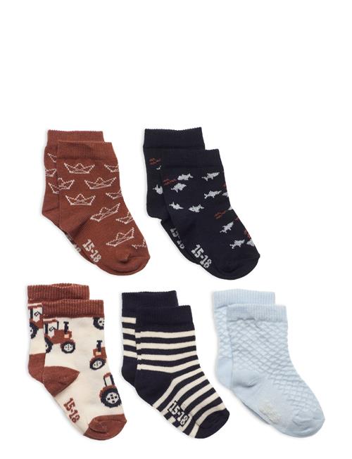 Minymo | Socks W. Pattern (5-Pack) | 19/22