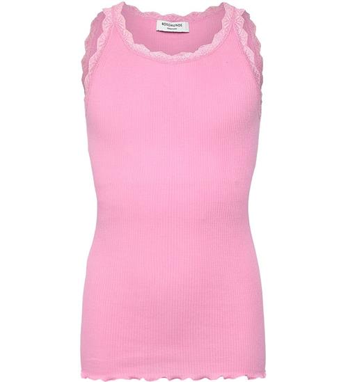 Rosemunde Top - Lang - Rib - Balta - Prism Pink m. Blonder