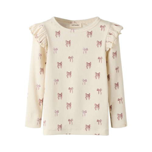 LIL ATELIER Bluse Gavo Turtledove Bow