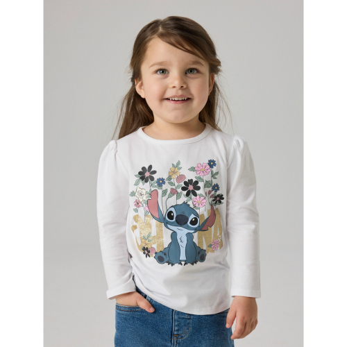 NAME IT Bluse Jina Stitch Bright White