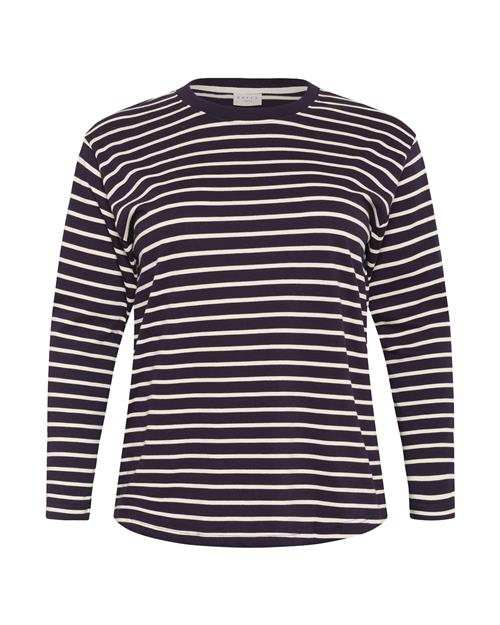KAFFE CURVE Shirts 'KCWinni'  aubergine / hvid