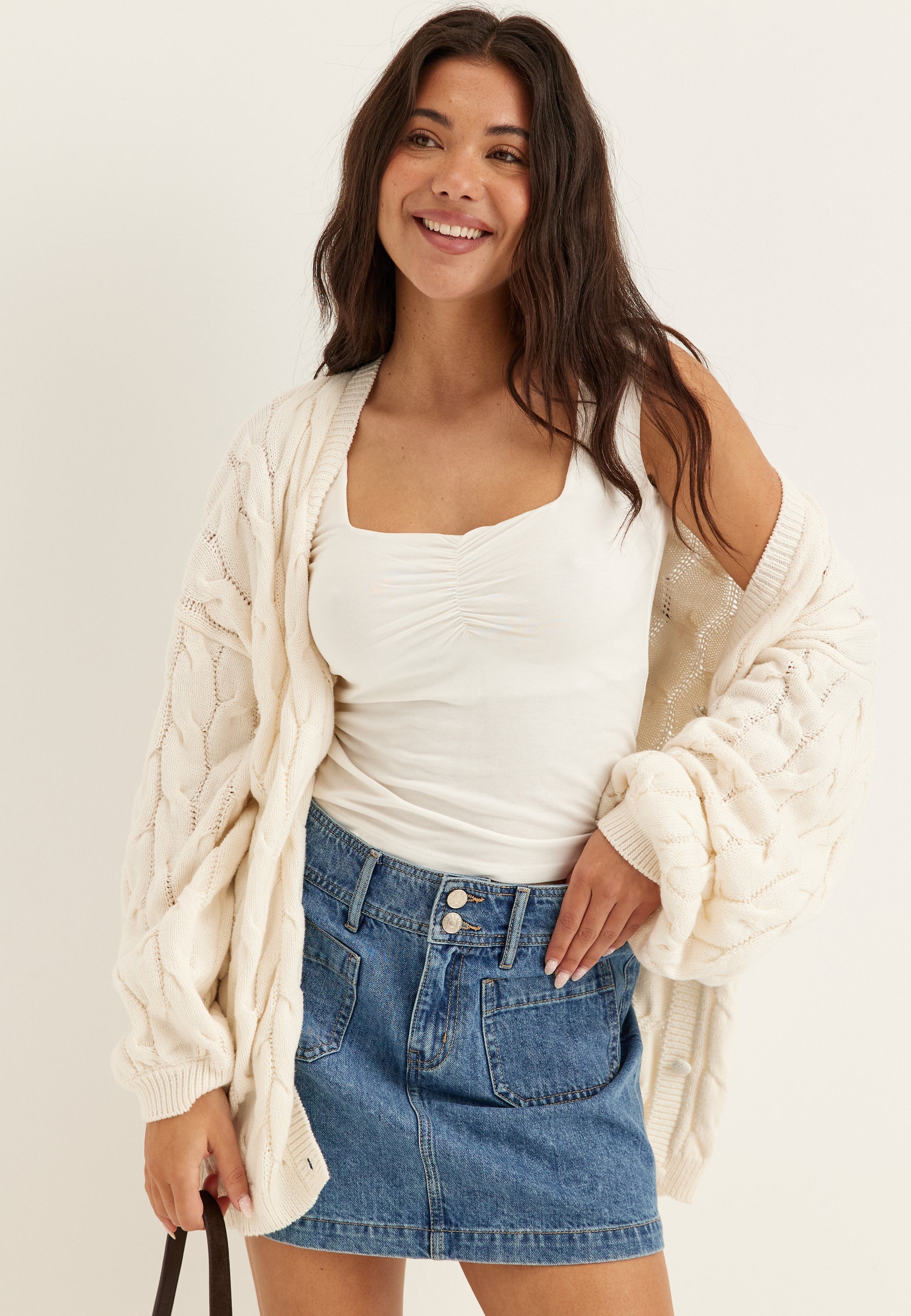 BUBBLEROOM Denim Mini Skirt