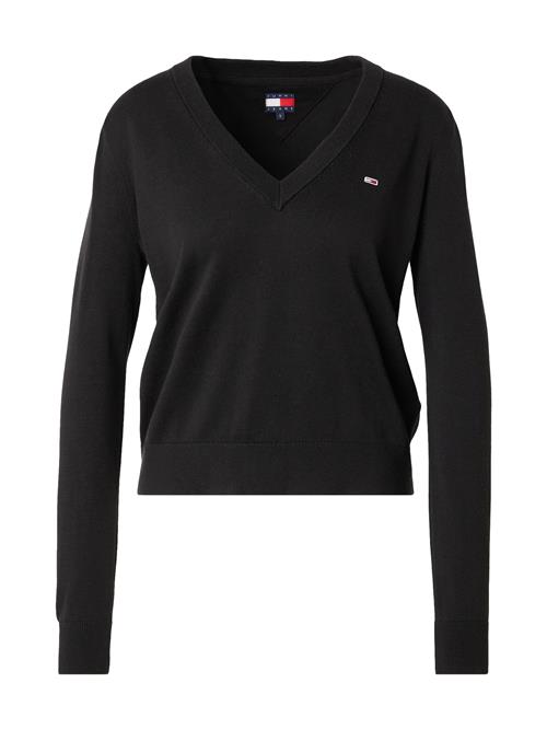 Tommy Jeans Pullover 'Flag Embroidery'  navy / rød / sort / hvid