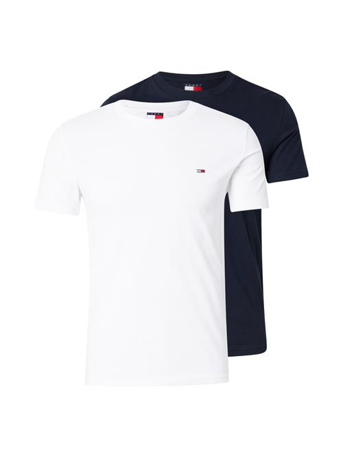 Tommy Jeans Bluser & t-shirts 'Tommy Flag Extra Slim T'  natblå / hvid