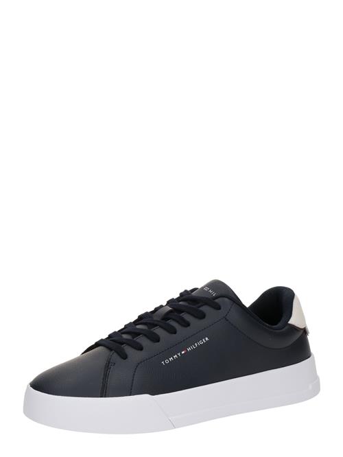 TOMMY HILFIGER Sneaker low 'Logo Court With'  marin / hvid