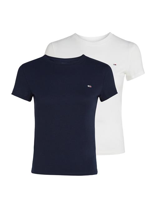 Tommy Jeans Shirts 'Slim T'  navy / offwhite
