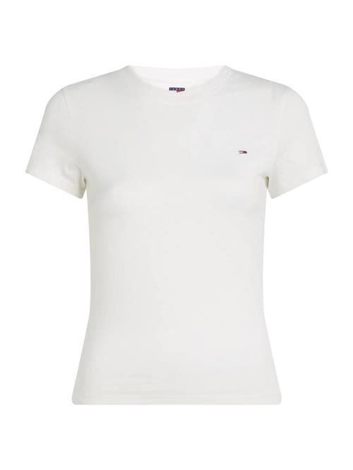 Tommy Jeans Shirts 'Flag Embroidery Slim'  hvid