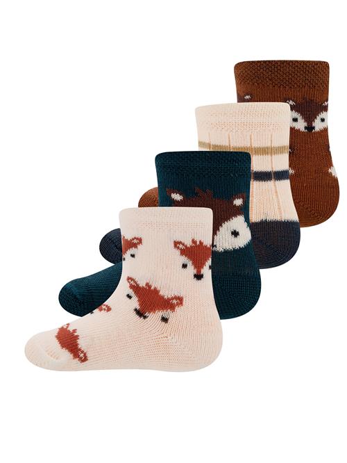 EWERS Sokker 'Fuchs'  lysebeige / navy / brun / sort