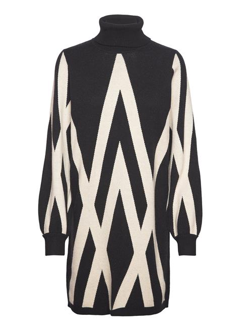 Object | Objray L/S Knit Rollneck Dress Aop Noos | L