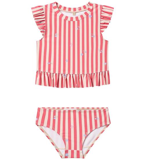 Wheat Bikini - Alma - UV40+ - Red Stripe Flowers