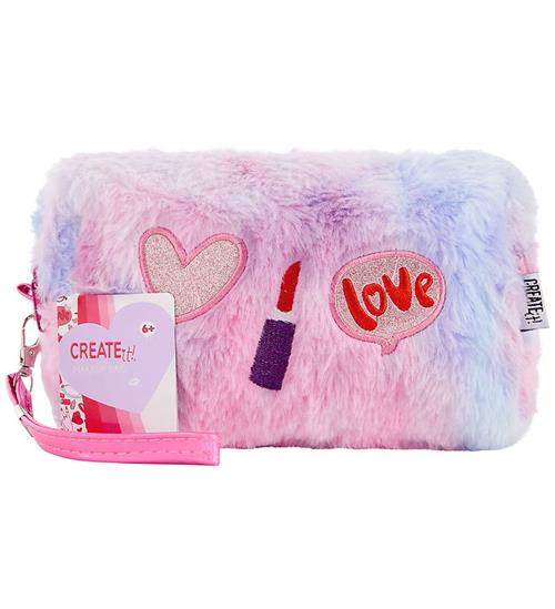 Create It Makeup-Pung - Furry - Lilla/Blå/Rose