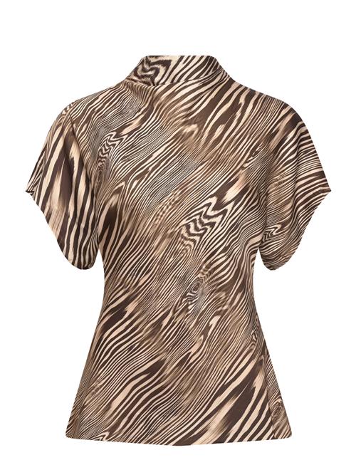 Malina | Otilia Draped Half Polo Top | S