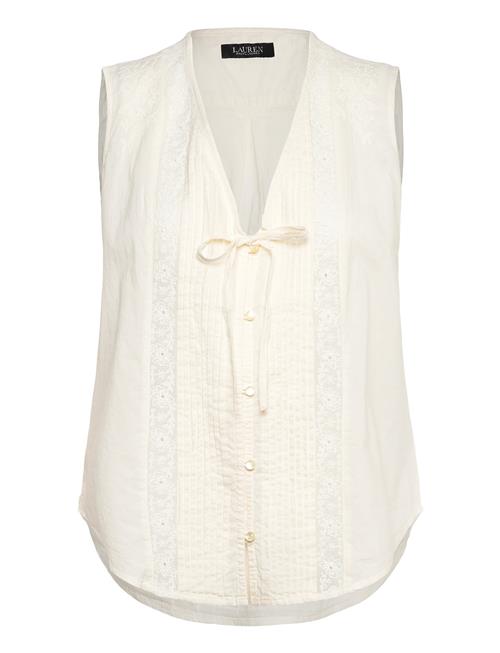 Lauren Ralph Lauren | Embroidered Voile Sleeveless Blouse | M