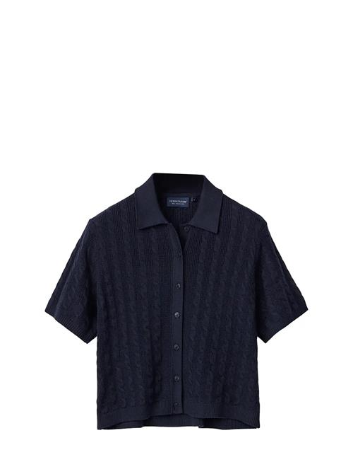 Lexington Clothing | Short Sleeve Cable Knitted Polo Cardigan | L