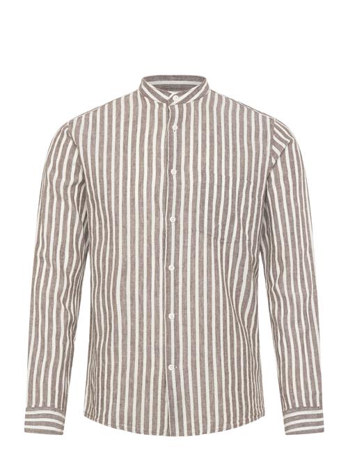Lindbergh | Wide Striped Cotton/Linen Shirt L/S | L