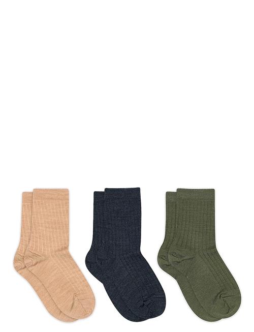 mp Denmark | Wool Rib Socks - 3-Pack | 33/36