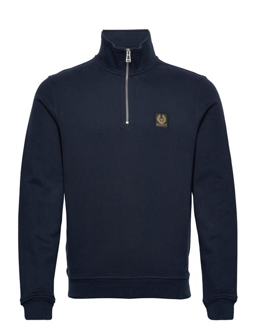 Belstaff | Belstaff Quarter Zip Sweatshirt Dark Ink | XXL