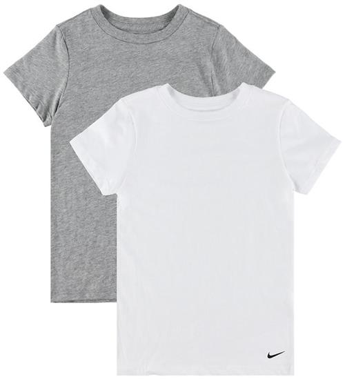 Nike T-shirts - 2-pak - Hvid/Dark Grey Heather