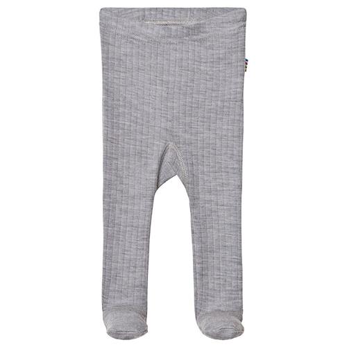 Joha Footed Leggings Lysegrå Lt. Grey Melange-60 cm Uld Grå  60 cm  Drenge, Piger