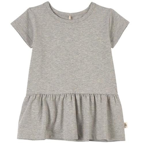 A Happy Brand T-shirt Med Volant Gråmeleret 86/92 cm  Grå  86/92 cm  Drenge, Piger