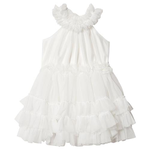 DOLLY by Le Petit Tom Ruffled Chiffon Dance Dress Kjole Off-white 1-3 Y  Hvid  1-3 år  Piger