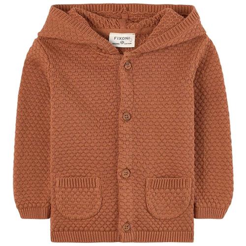 Fixoni Cardigan Med Hætte Lion 50 cm  Brun  50 cm  Drenge, Piger