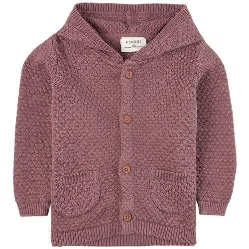 Fixoni Cardigan Med Hætte Grape Shake 50 cm  Lilla  50 cm  Drenge, Piger