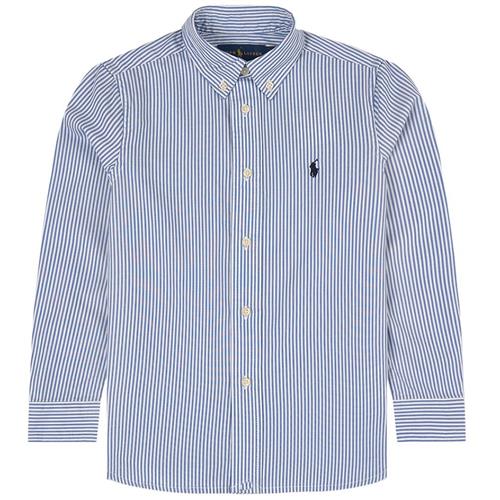 Ralph Lauren Slim Fit Stribet Oxford-skjorte Bsr Blue White 6-7 Years  Blå  136-138 cm  Drenge