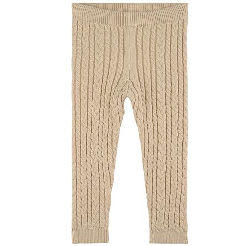 Buddy & Hope Mini Kabelstrikket Babybukser Off Whitee 74/80 cm  Creme Ensfarvet 74/80 cm  Drenge, Piger