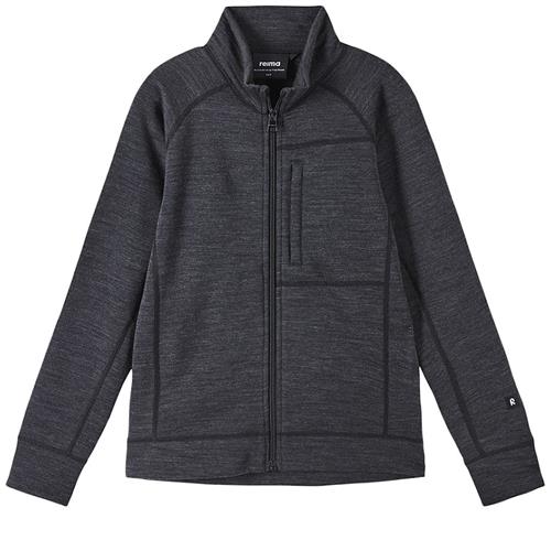 Reima Mahti Uldsweater Sort Melange 122 cm  Sort  122 cm  Drenge