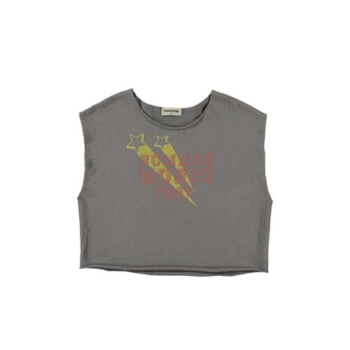 Tocoto Vintage Top Med Tryk Mørkegrå 6 Y  Grå  6 år  Drenge, Piger