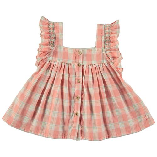 Tocoto Vintage Ternet Bluse Lyserød 9 Months  Lyserød  9 måneder  Piger