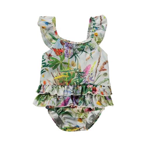 Molo Nalani Badedragt Wild Nature 74/80 cm  Hvid  74/80 cm  Piger