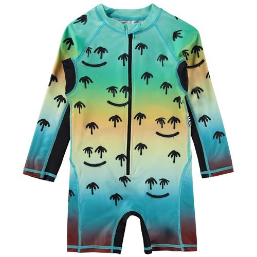 Molo Neka UV-dragt Palm Spray 98/104 cm  Blå  98/104 cm  Drenge, Piger