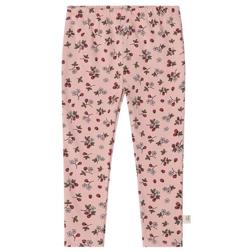 Buddy & Hope Kalle GOTS Mønstrete Leggings Wild Strawberry 50/56 cm  Lyserød  50/56 cm  Piger