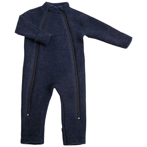 Joha Body I Uld Mørkeblå Melange Dark Blue-70 cm Uld Marineblå  70 cm  Drenge, Piger