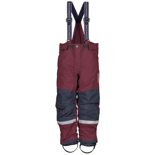 Didriksons Idre Ski Pants Rusty Wine 90 cm  Rød  90 cm  Drenge, Piger