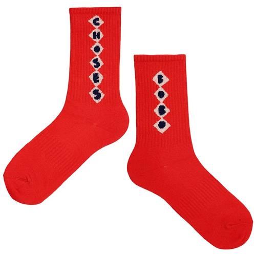Bobo Choses Bobo Diamonds Lange Strømper Rød 32-34 EU  Rød  32-34 EU  Drenge, Piger