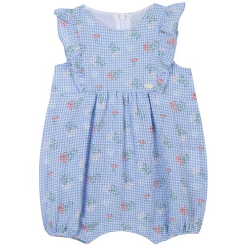 Tartine et Chocolat Gingham Blomstret Romper Blå 3 Months  Blå  3 måneder  Piger