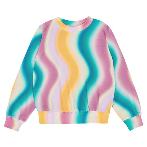 Molo GOTS Marge Sweatshirt Spray Waves 104cm  Lyserød  104 cm  Piger